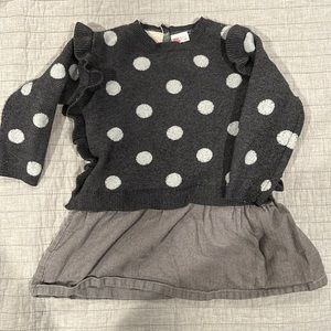 Zara baby polka dot sweater dress